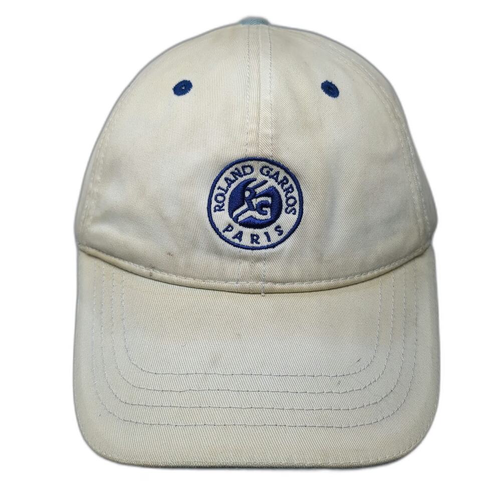Roland Garros Baseball Cap Beige One Size Slideback Embroidered Tennis RG Hat